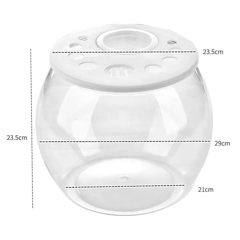 Plastic turtle breeding cylinder micro -landscape hood living room transparent lid lizard lizard climbing cylinder