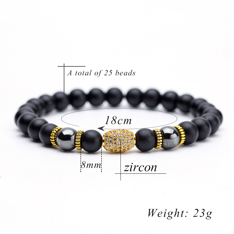 fashion microinlaid zircon natural stone handmade beads bracelet wholesalepicture1