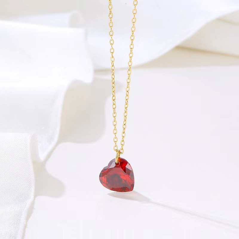 All Seasons Season Wholesale Jewelry Simple Style Classic Style Heart Shape Copper Plating Pendant Necklace Cable Chain