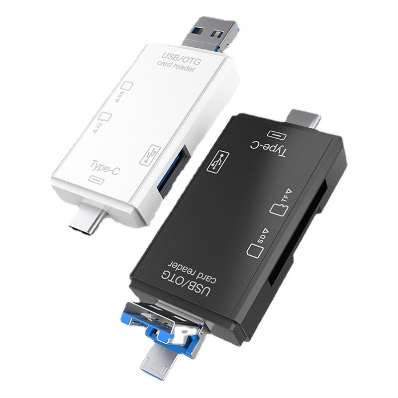 Fábrica seis-en-uno multi-función OTG lector de tarjetas tipo-C android SD/TF tarjeta u disco usb3.0 teléfono móvil ordenador