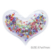 Transparent nail sequins for St. Valentine's Day for contouring, ceramics, accessory, hairgrip