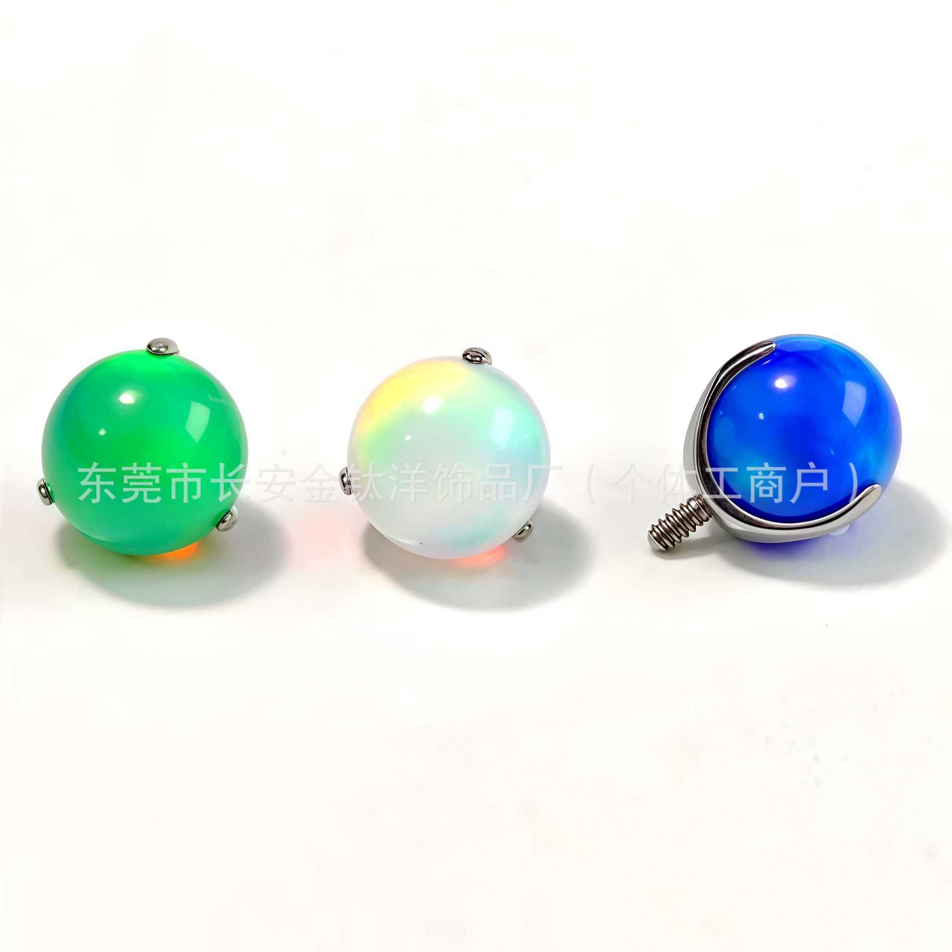 F136 Titanium Three-Claw Nebula Opal Lip Nail Tongue Nail Ear Piercing Jewelry detail image 7
