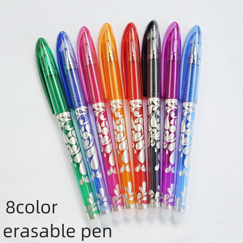 Cross-border Color Erasable Gel Pen Crystal Blue Friction Easy Erasable Gel Pen Green Erasable Pen Hot Friction Easy Erasable Water Pen