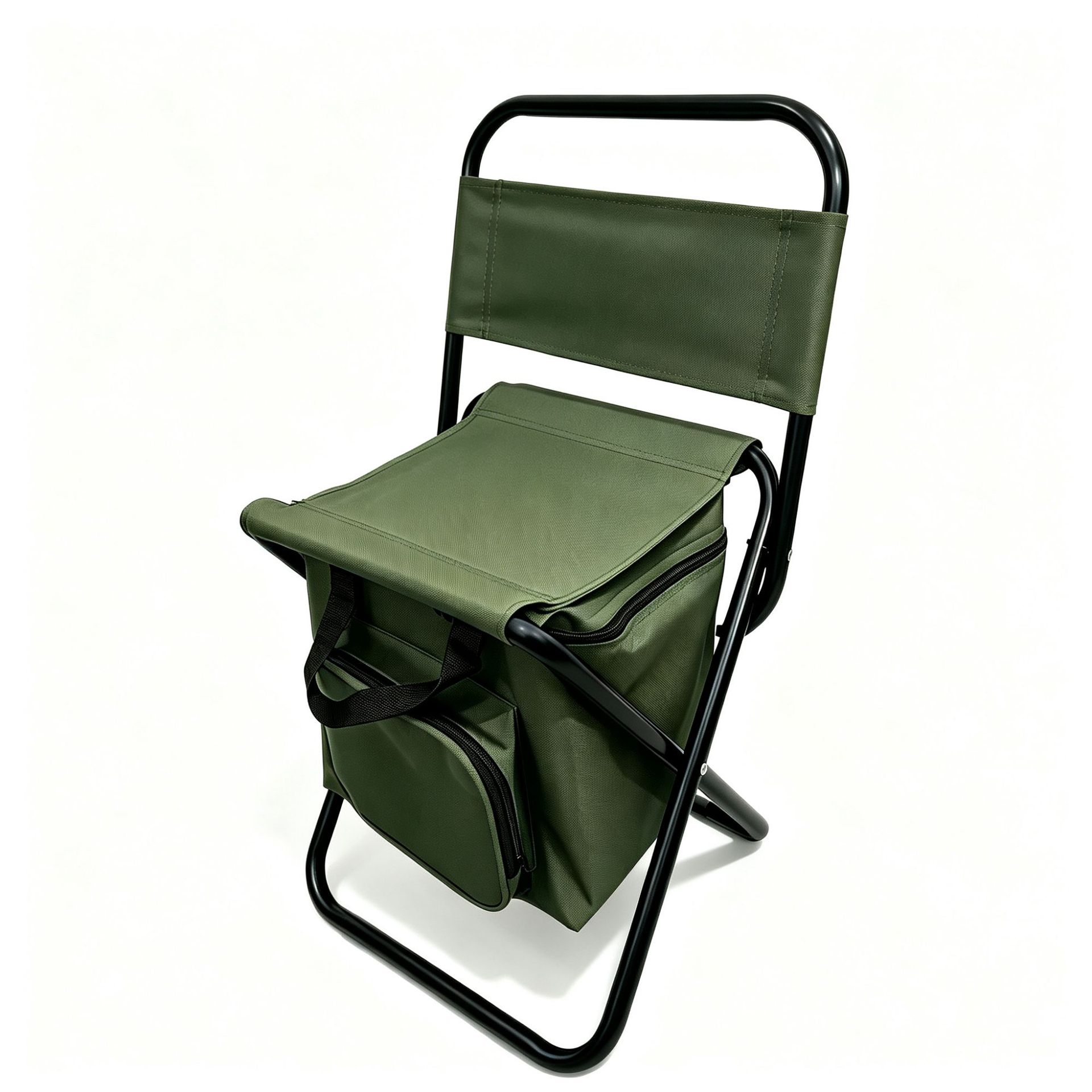 Silla plegable portátil ultraligera para acampar con taburete Maza de pesca en paquetes de hielo fuertes y duraderos con respaldo al aire libre transfronterizo
