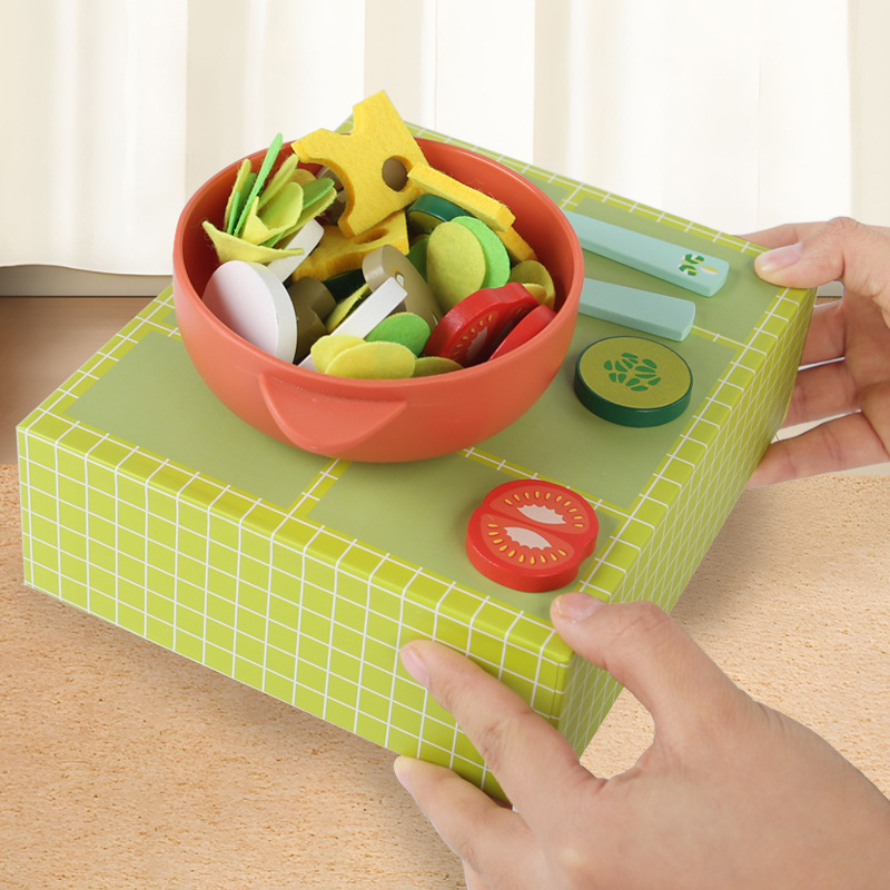Juegos para niños Cocina para niños Niños y niñas Placa de verduras de madera Juguetes educativos Interacción entre padres e hijos Juguetes cognitivos de color