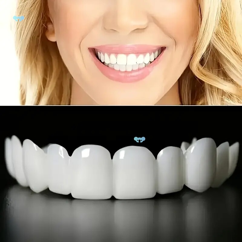 2pcs Comfort Fit Removable Dentures Customizable活动假牙|undefined