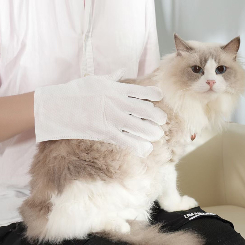 使い捨てペット清潔無料手袋猫犬ペット入浴猫手袋ウェットティッシュ清潔美容|undefined