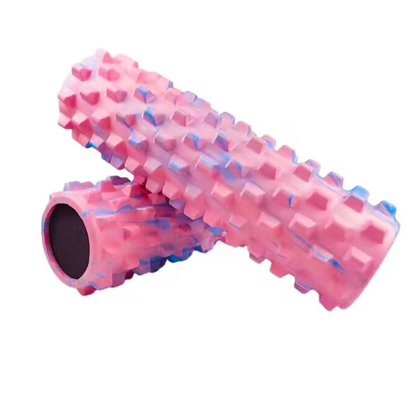Eva Yoga Column 45cm Wolf Tooth Colorful Solid Foam Shaft Muscle Relaxation Massage Stick Fitness Sports Roller