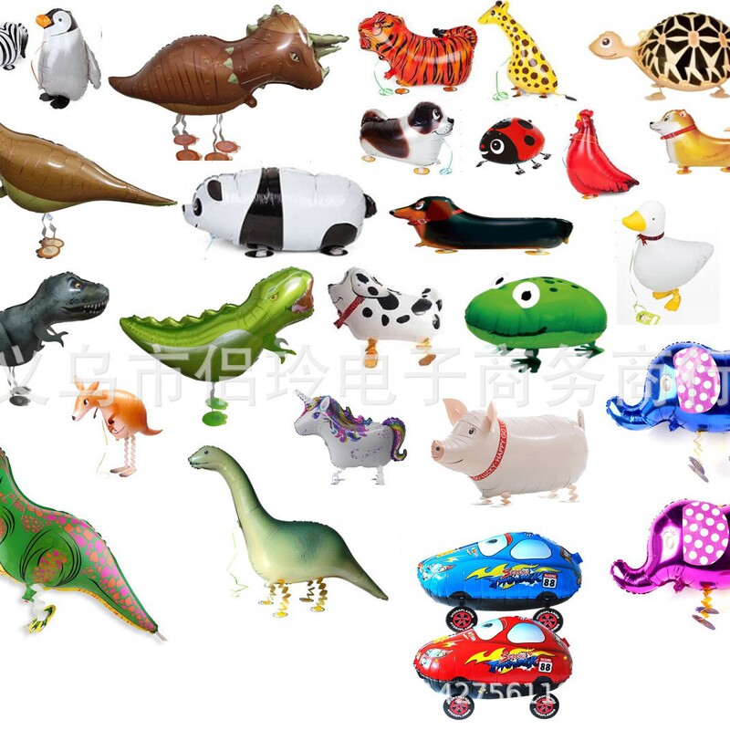 Walking Balloon Children's Birthday Arrangement Decoration Arrangement Cartoon Toy Aluminum Film Animal Pet Helium Balloon Walking Balloon Children's Birthday Arrangement Decoration Arrangement Cartoon Toy Aluminum Film Animal Pet Helium Balloon