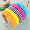 Woven sponge headband handmade with beads, hair accessory for face washing, European style, Korean style, simple and elegant design