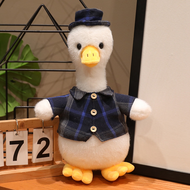 Bebé pato muñeca feliz pato muñeca cóncava modelado pato amarillo juguete de peluche regalo de cumpleaños para chicas