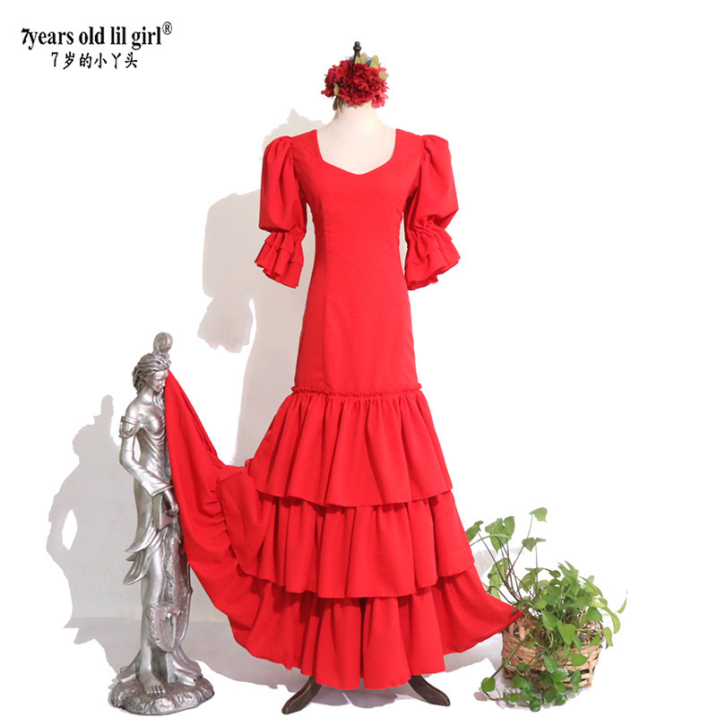 Original Brand Flamenco Spanish Dance Dress Performance Costume Dance Dress Enn23