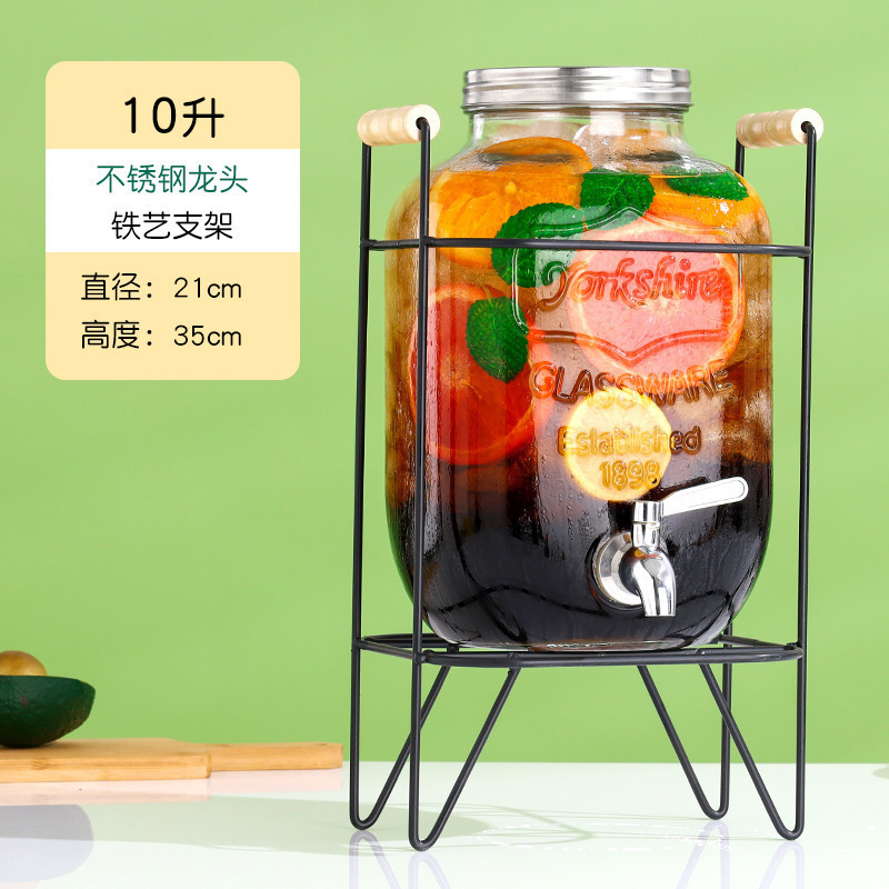 冷水壶可乐红牛饮料玻璃网自制桶带碧桶酒吧啤酒桶龙头桶水果茶无|undefined