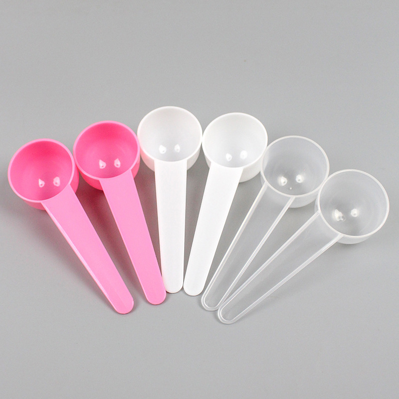 10g measuring spoon 10g plastic measuring spoon 20ml white pink round bottom spoon Liquid powder measuring spoon Milk powder spoon