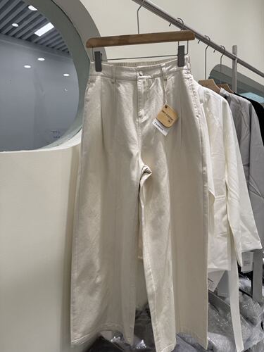 Retro cotton carambola pants spring new style lazy loose casual pants high waist slimming straight wide-leg pants women's pants