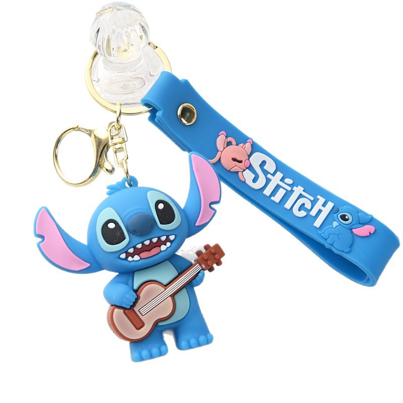 Llavero de dibujos animados Stitch llavero muñeca lindo regalo de silicona Stitch bolso colgante