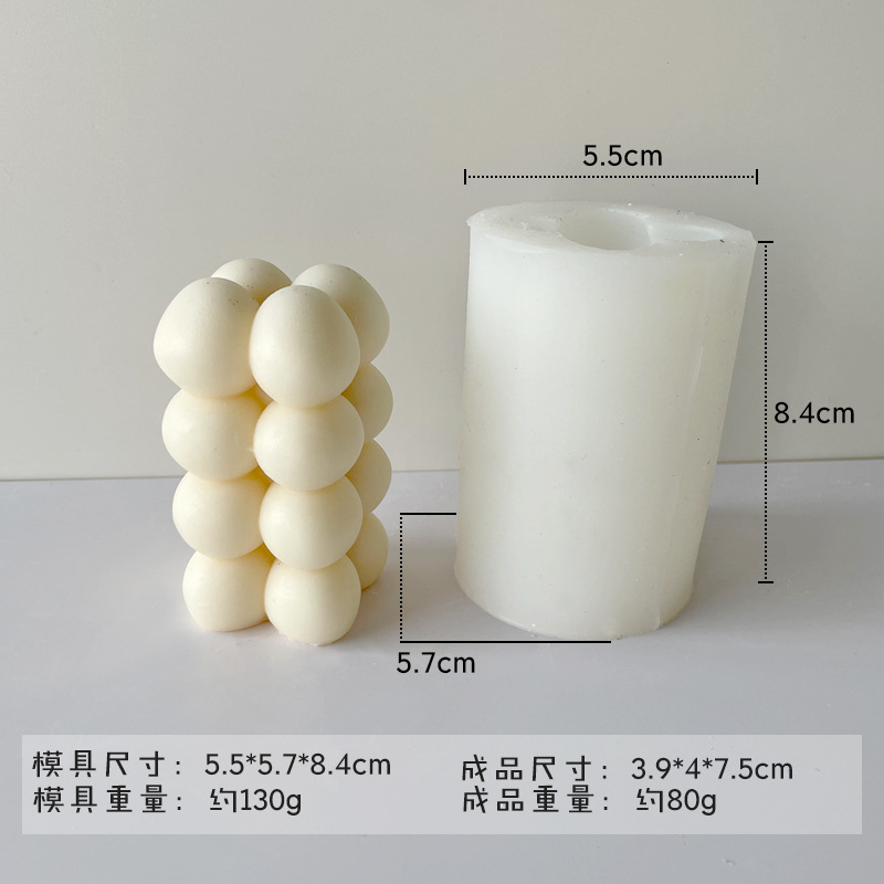 Transfronteriza geométrica BOLA MÁGICA vela molde de silicona diamante superficie bola polígono cubo aromaterapia vela molde al por mayor