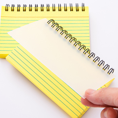 Ins style colorful horizontal line coil book American style tearable note pad female student notes notepad high-value handbook