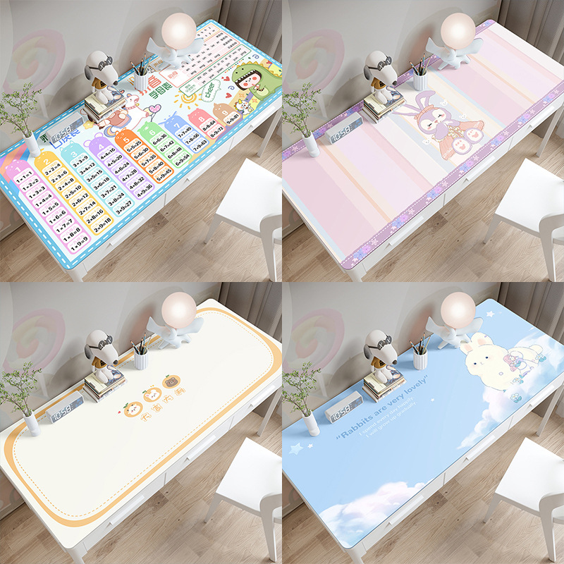 Protección para los ojos de cuero estera de mesa de libro para niños Escritorio de dibujos animados mantel estudiante estudio escritorio estera protectora de escritorio impermeable