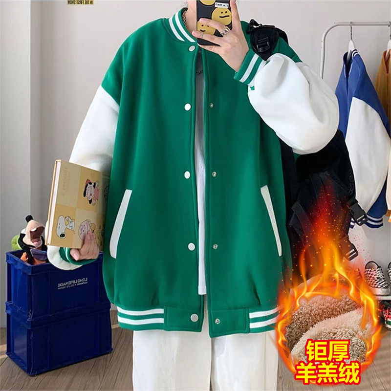 AB107 그린 심플 자켓 [양털 스타일]