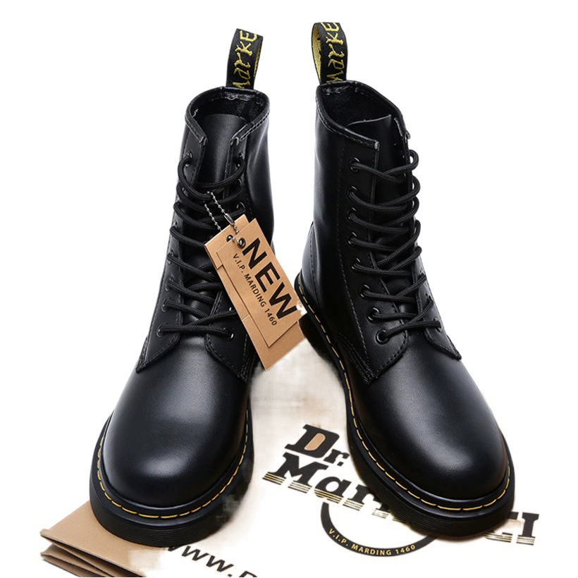 [Редакция 3] 1460 Ботинки Martin Мужские и женские парные Короткие сапоги Британские кожаные ботинки с круглым носком больших размеров Спецодежда Ботинки
