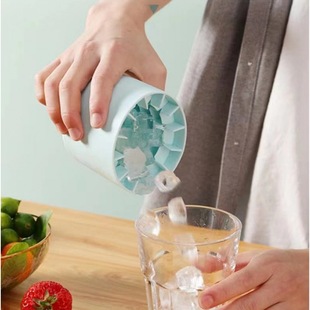 New Cylindrical Ice Tray Household Silicone Ice Cube Mold Mini Large Ice Bucket Easy to Release Ice Cup Ice Storage Box