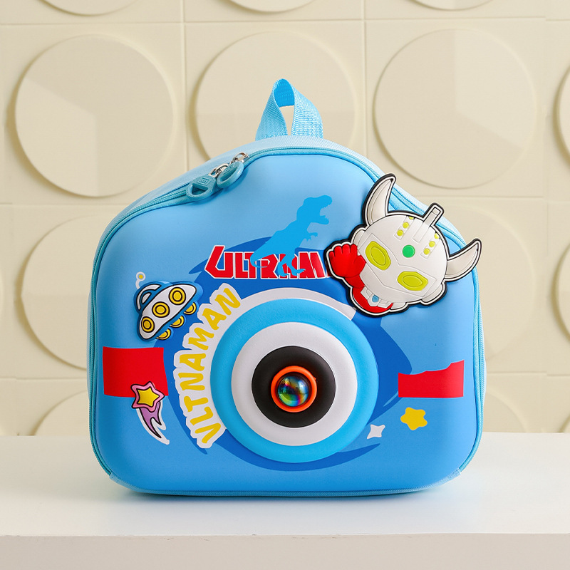 Jardín de infantes 2025 lindos dibujos animados mochila de cámara estereoscópica para bebés masculinos y femeninos mochila pequeña bolsa de bocadillos para niños
