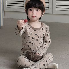 秋のa類の子供の秋の服の秋のズボンのスーツの男の子の女の子の純綿の下着のセットのライカの綿の家庭服のパジャマ