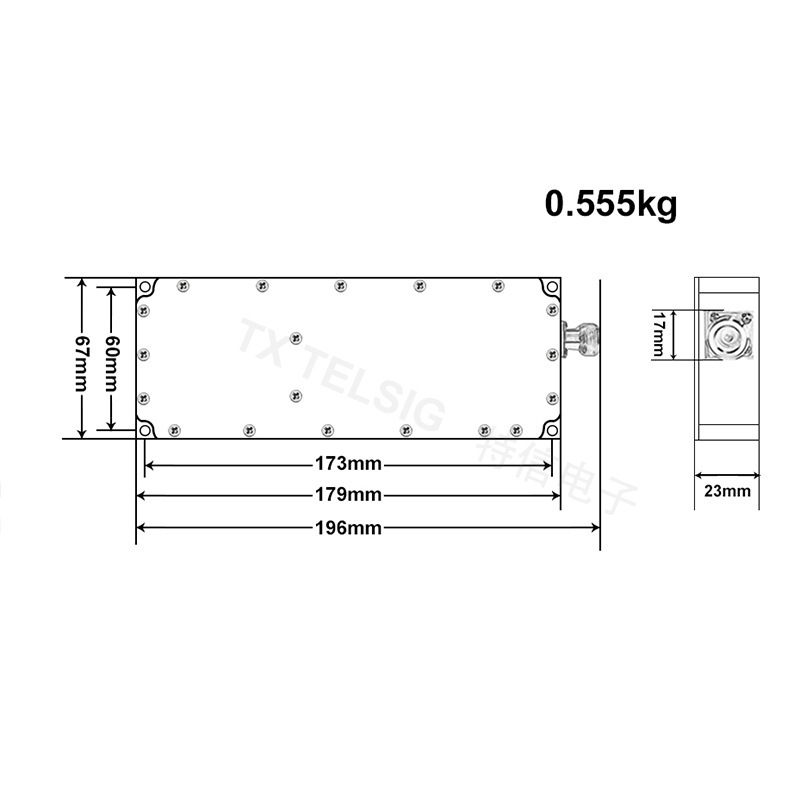 ドローン用RFパワーアンプモジュール50W、ループパッシブ付き、900M/800M/700/1.2G/1.5G2。|undefined