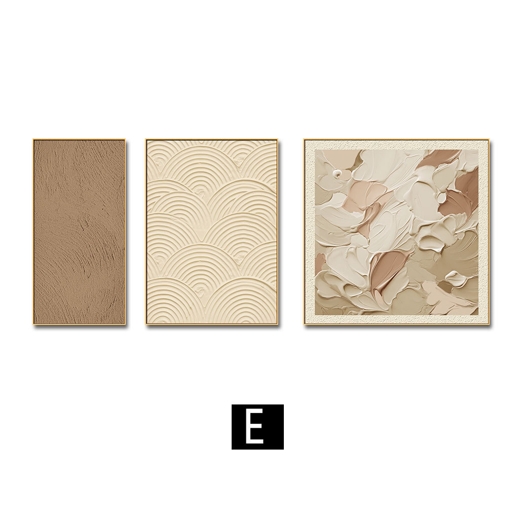 Sala de estar Sofá Fondo pared Pintura decorativa Pintura triple Colgante Pintura de diamantes estrella de cuero Estilo crema Pintura abstracta