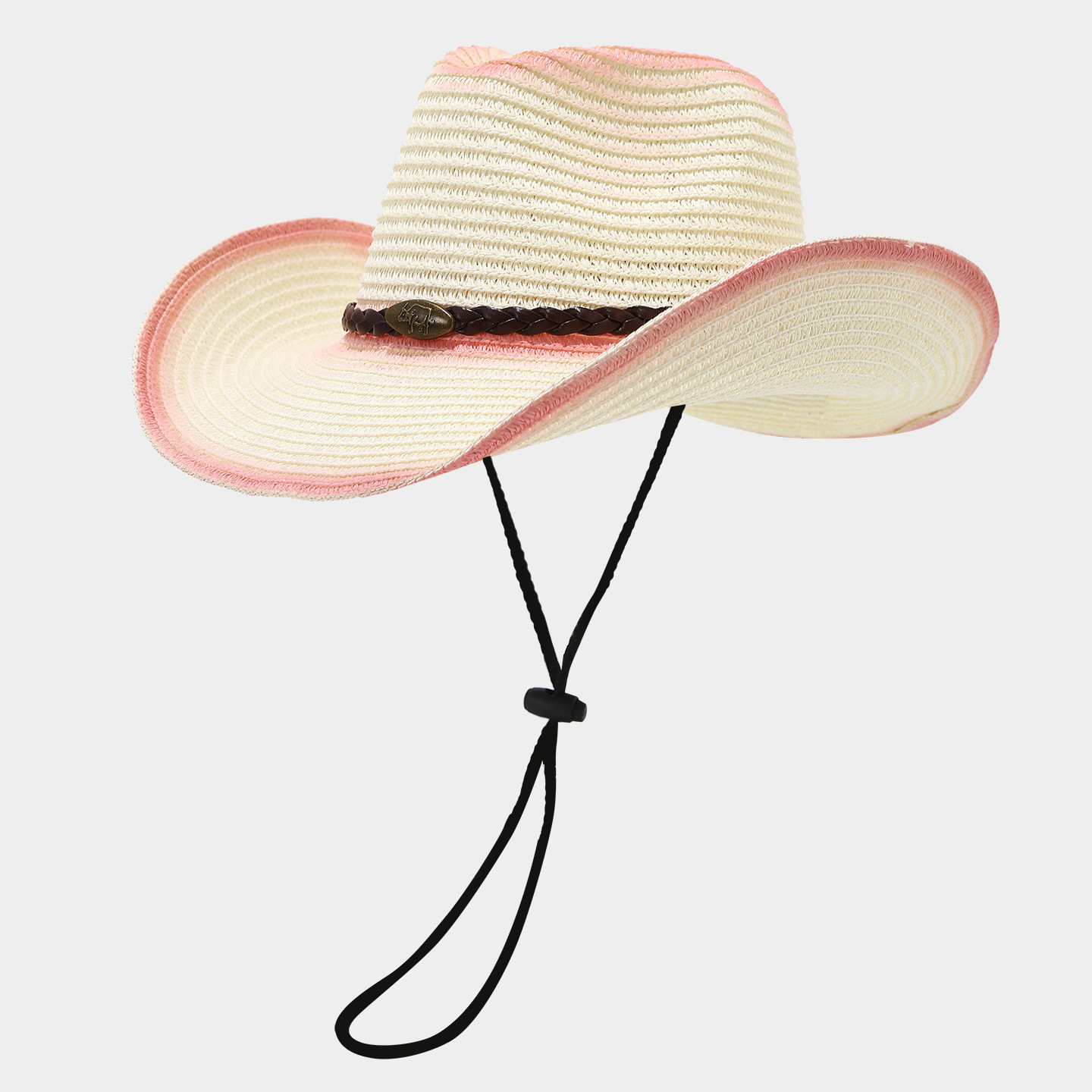 Primavera y verano nuevo ala al aire libre que forma el sombrero grande del sol de los hombres y las mujeres de mezclilla occidental estilo paja sombrero pescador sombrero image 17