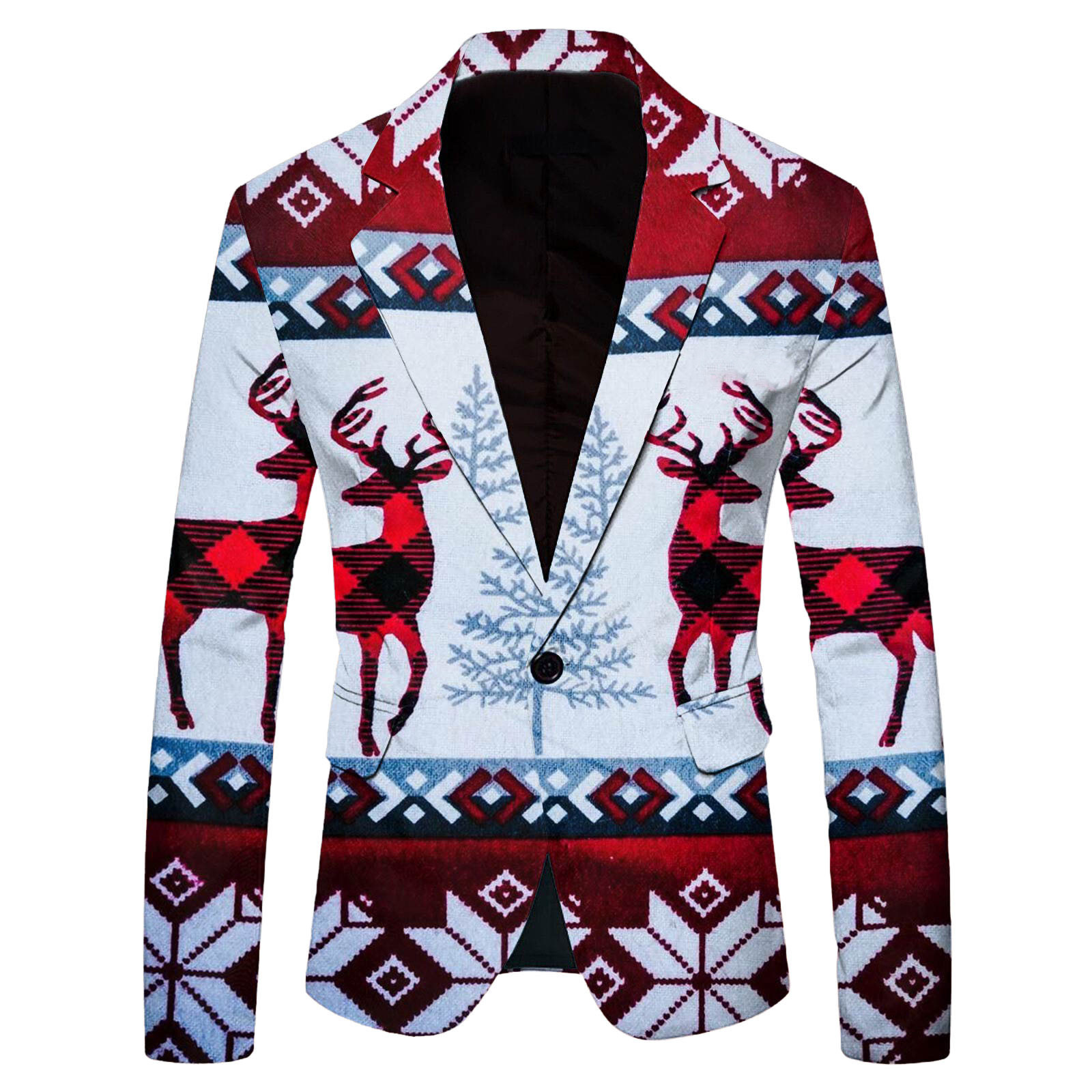 Comercio exterior europeo y americano nuevo estilo 2024 nueva moda casual letras navideñas chaqueta de traje para hombre WL008