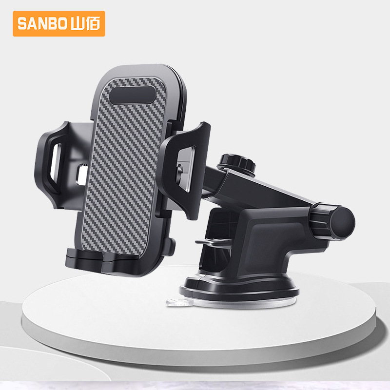Car mobile phone bracket suction cup front windshield car mobile phone frame large truck excavator forklift special shockproof