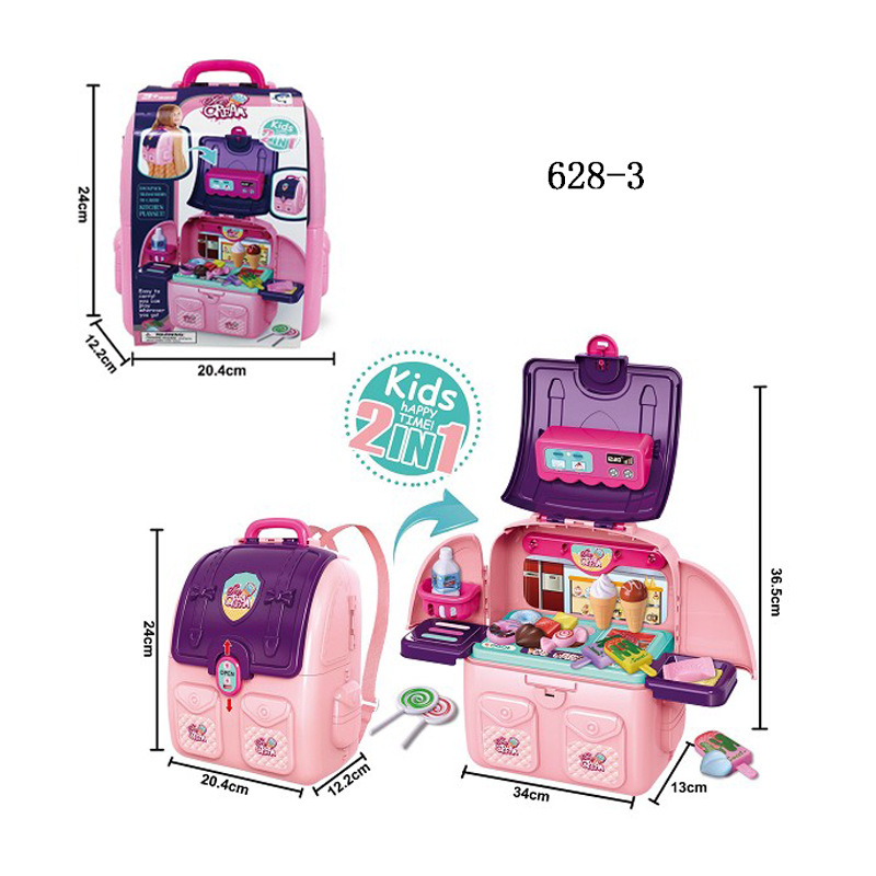 Juguetes de cocina para niños simulación de chicas maquillaje herramientas de cocina maleta de mesa de comedor conjunto de utensilios médicos
