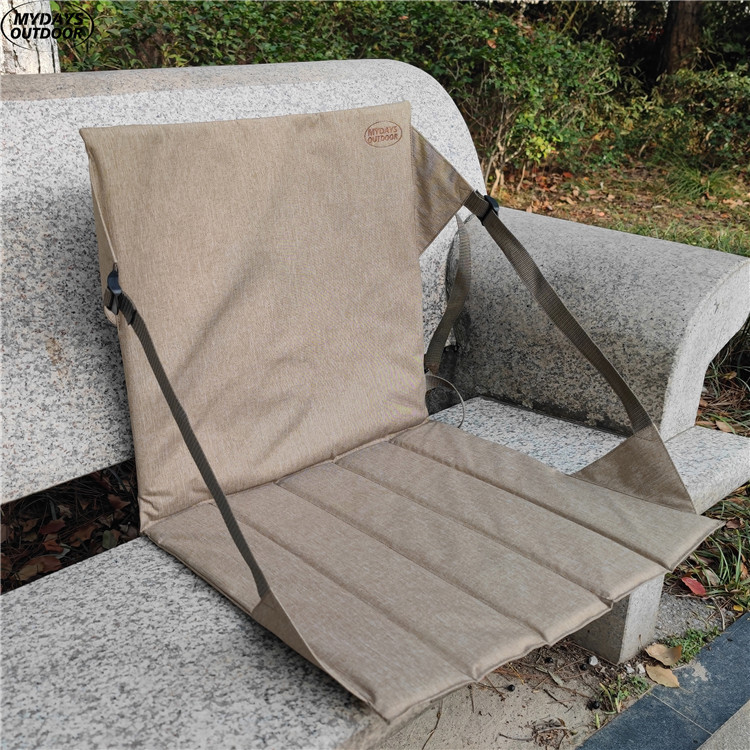 Outdoor foldable stadium seating cushion camping chair pad concert seat cushion beach backrest chair with back cushion