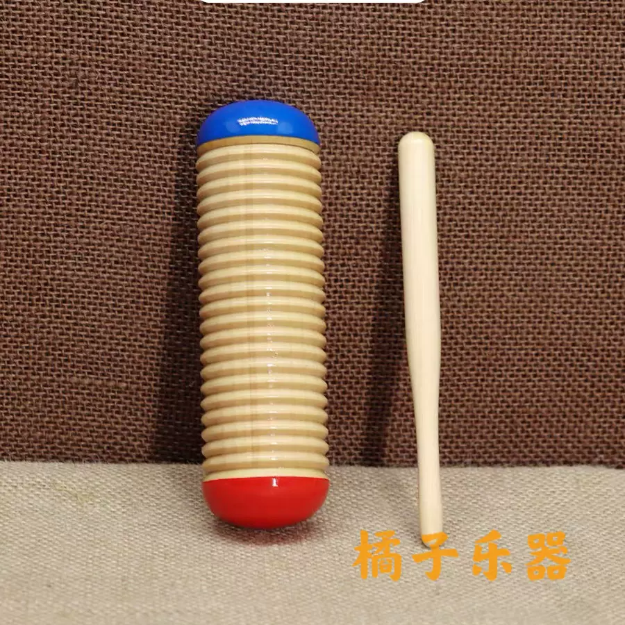 幼教益智 红蓝沙筒 亲子教具砂筒 刮胡 奥尔夫蛙鸣筒儿童打击乐器