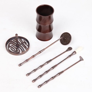 Pure copper incense burner suit incense burner sandalwood agarwood powder tea tool starter incense burner incense gray tower incense supplies