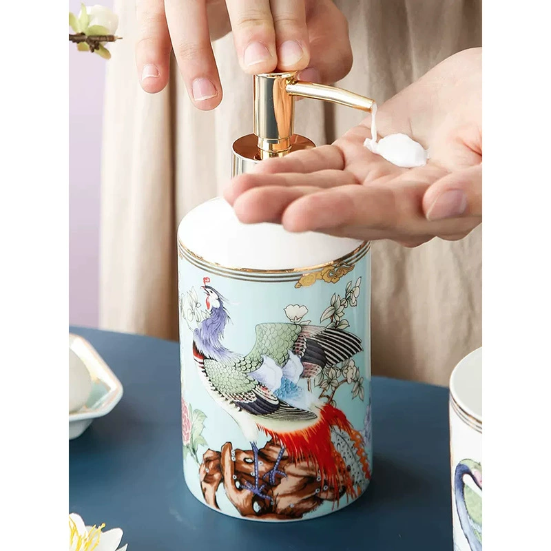 Ceramic set for home use, toothbrush, mouthwash