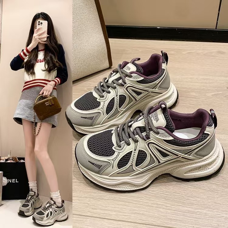 脚胖宽记得拍大一码 老爹鞋休闲运动3cm软底8825