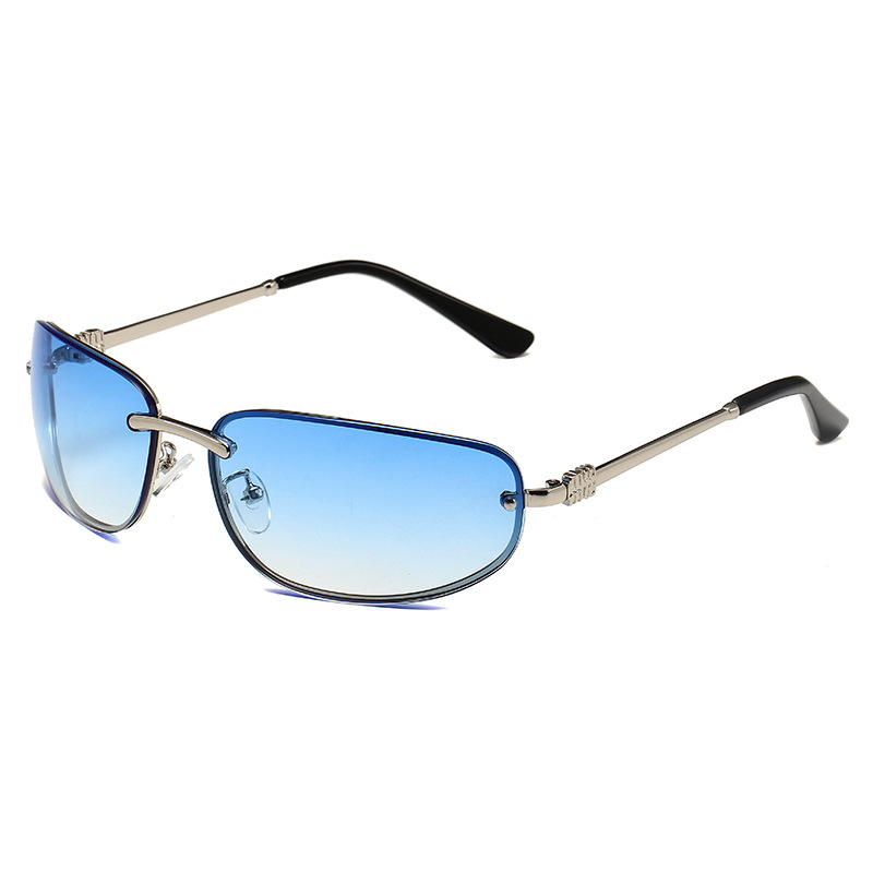 Men's Sunglasses New Millennium Style Y2K Retro Mercury Silver Frameless Fashion Sunglasses Hip Hop Sunglasses_viptrois.com