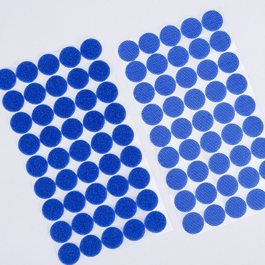 跨境圆形背胶魔术贴幼儿园安静书贴透明自粘魔术贴子母粘扣批背胶