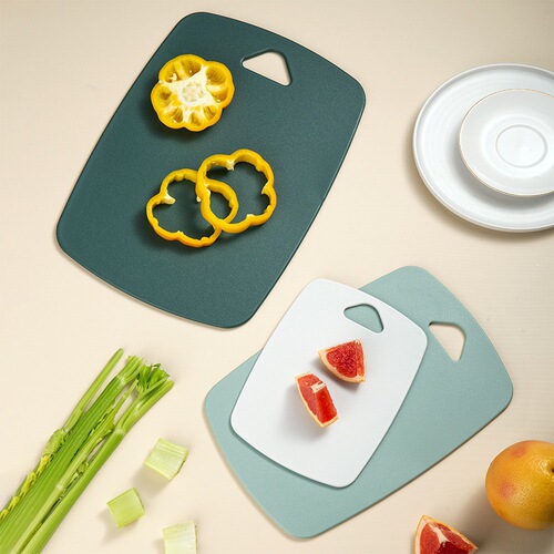 Baby food supplement chopping board three-piece set home kitchen plastic thickened double-sided classification cutting board small fruit chopping board
