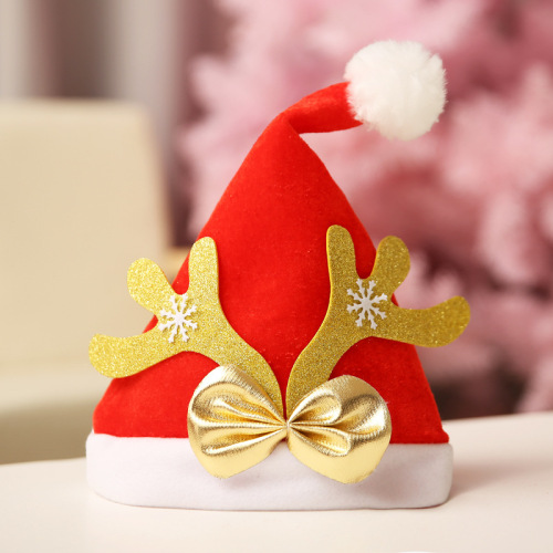 Christmas hat Christmas decorations for children and adults snowman old man deer red luminous antlers decoration dress