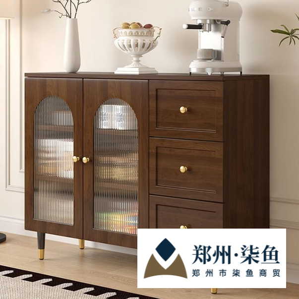French Sideboard Modern Simple Rattan Storage Cabinet Home Restaurant Tea Cabinet Kitchen Storage Cabinet Side Cabinet