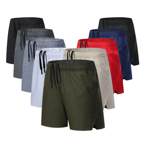 Summer Cross-border New Men's Casual Shorts Spliced Breathable Quick-drying Shorts Outdoor Large Size Running Fitness Shorts 