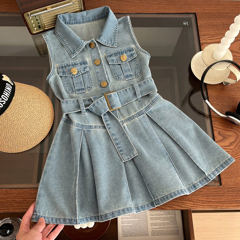 Summer denim skirt sleevless