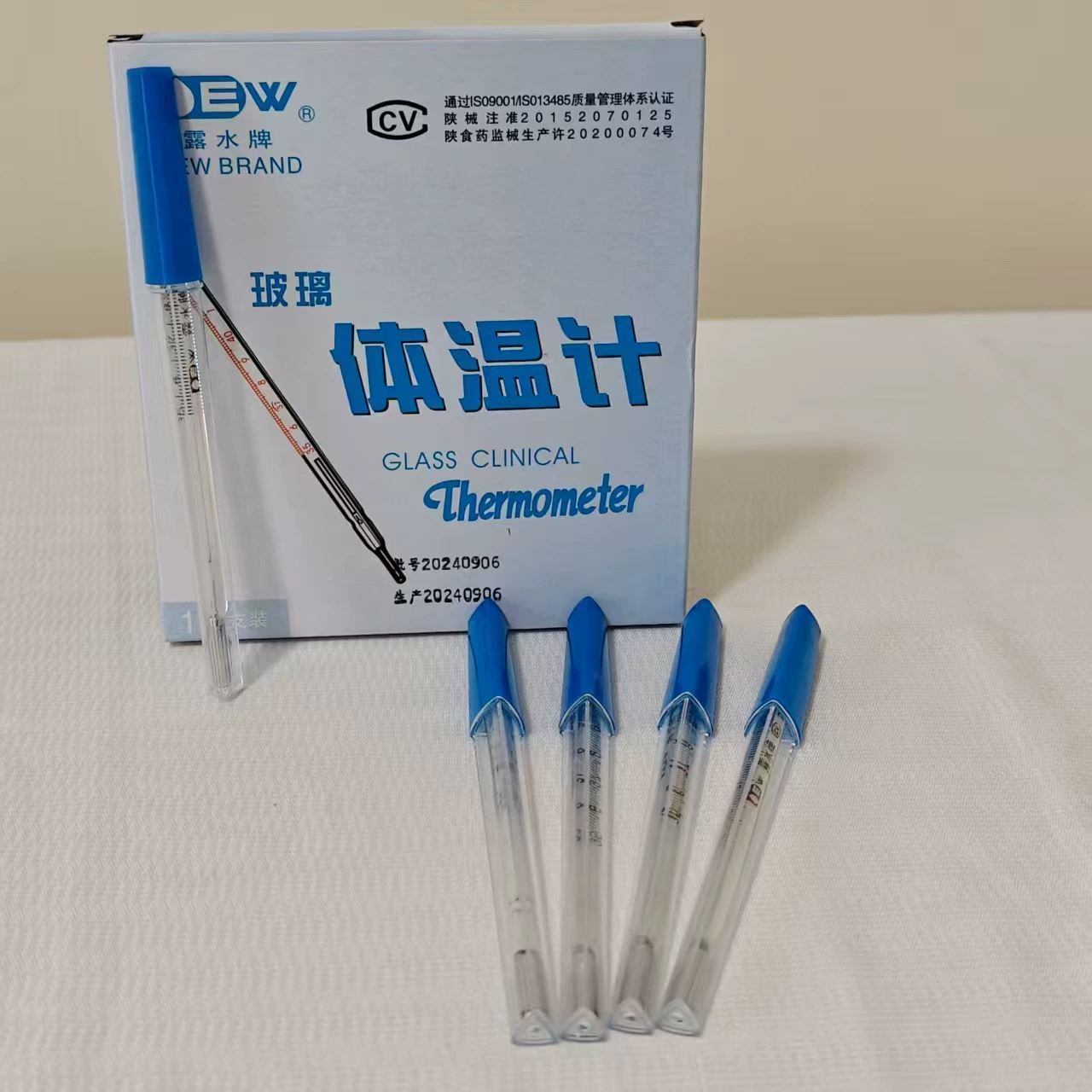 Оптовая продажа от производителя: стеклянный термометр Dew, ротовой/подмышечный, ртутный, точный термометр