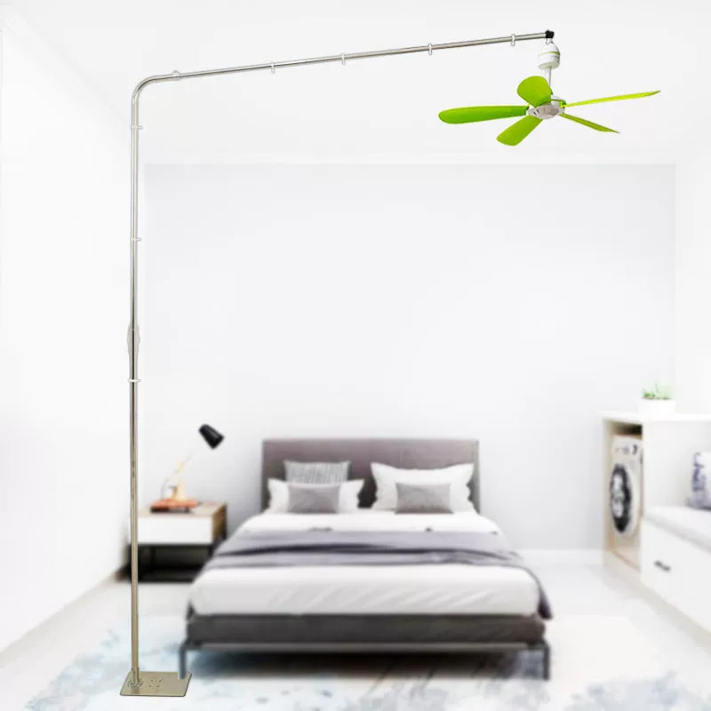 Напольный вентилятор Zhonglian для кровати, подставка для общежития, спальни, потолочный вентилятор, прикроватная полка, утолщенный опорный стержень