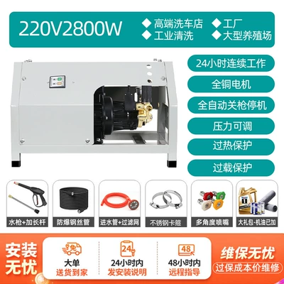 Black Cat Wall-Mounted Car Wash Shop High-Pressure Car Wash Machine Farm Commercial 220V380V High-Power Cleaning Machine Water Gun (Car washing machine) - wall-mounted-super-energy-saving-220v2800w-200kg-10m-standard-version