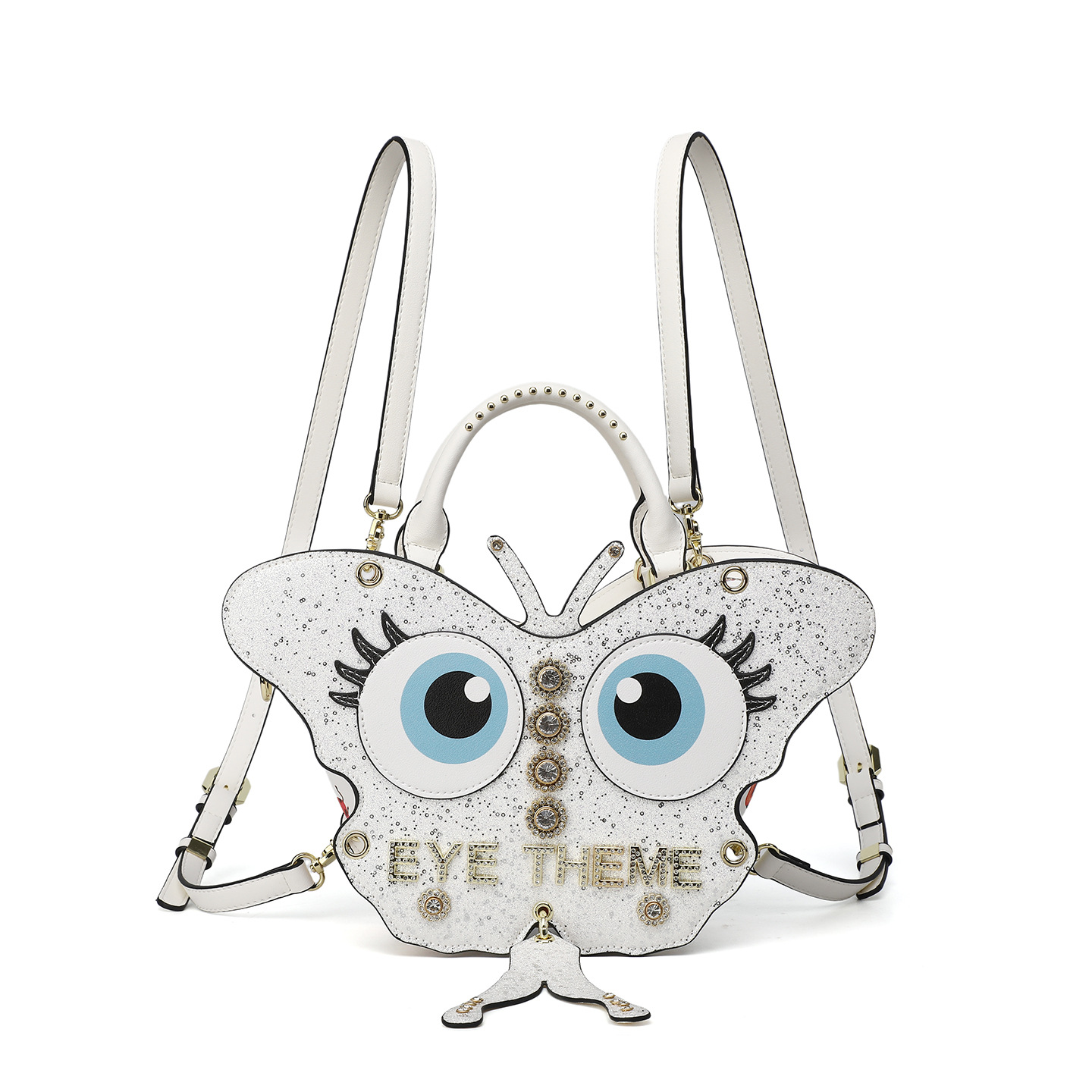 Diseño de impresión de mujer novedosa sensación de nicho colorido bolso de moda multipropósito oblicuo bolsa de mariposa 2855 #